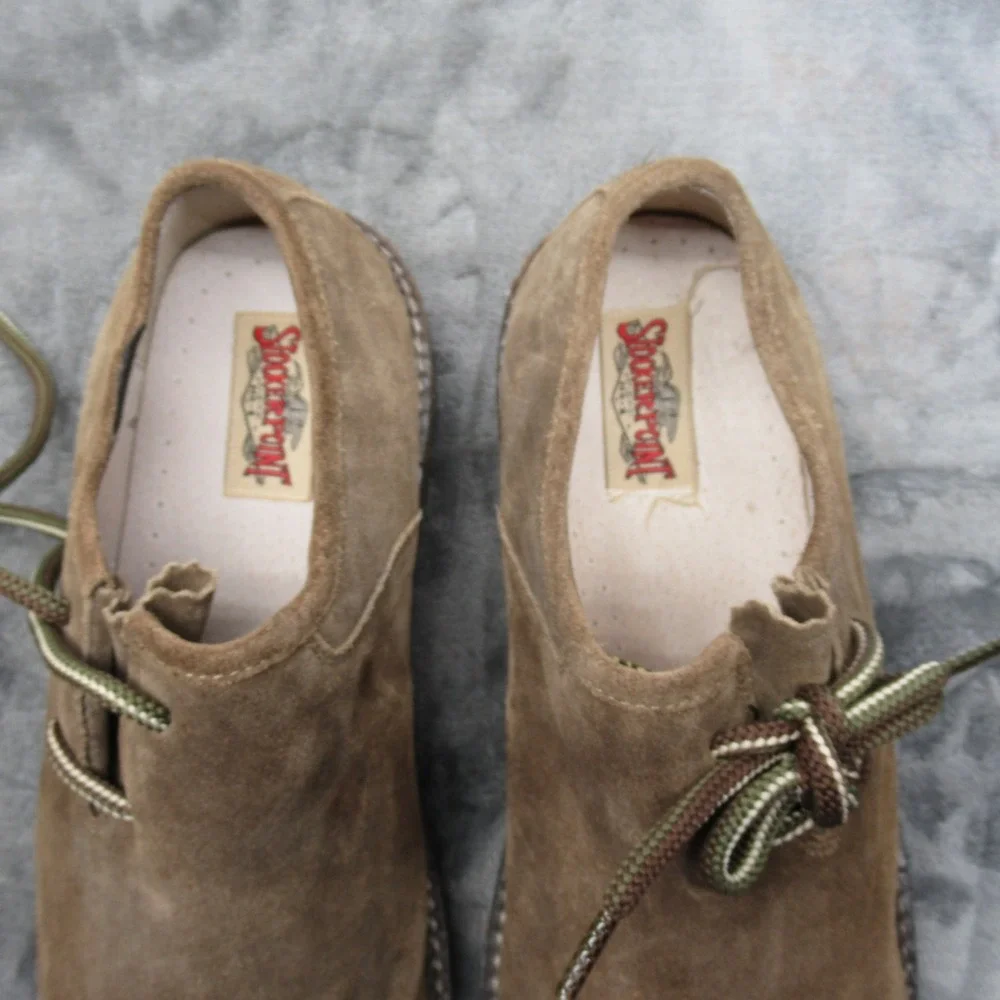 Stockerpoint Shoes Mens 9 Brown Suede‎ Leather Loafer Lace Up Round Toe Casual